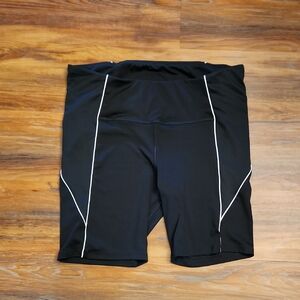 Reebok Black Athletic Shorts with White Accents, 2X